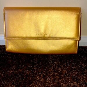 Gold Pandora clutch evening bag